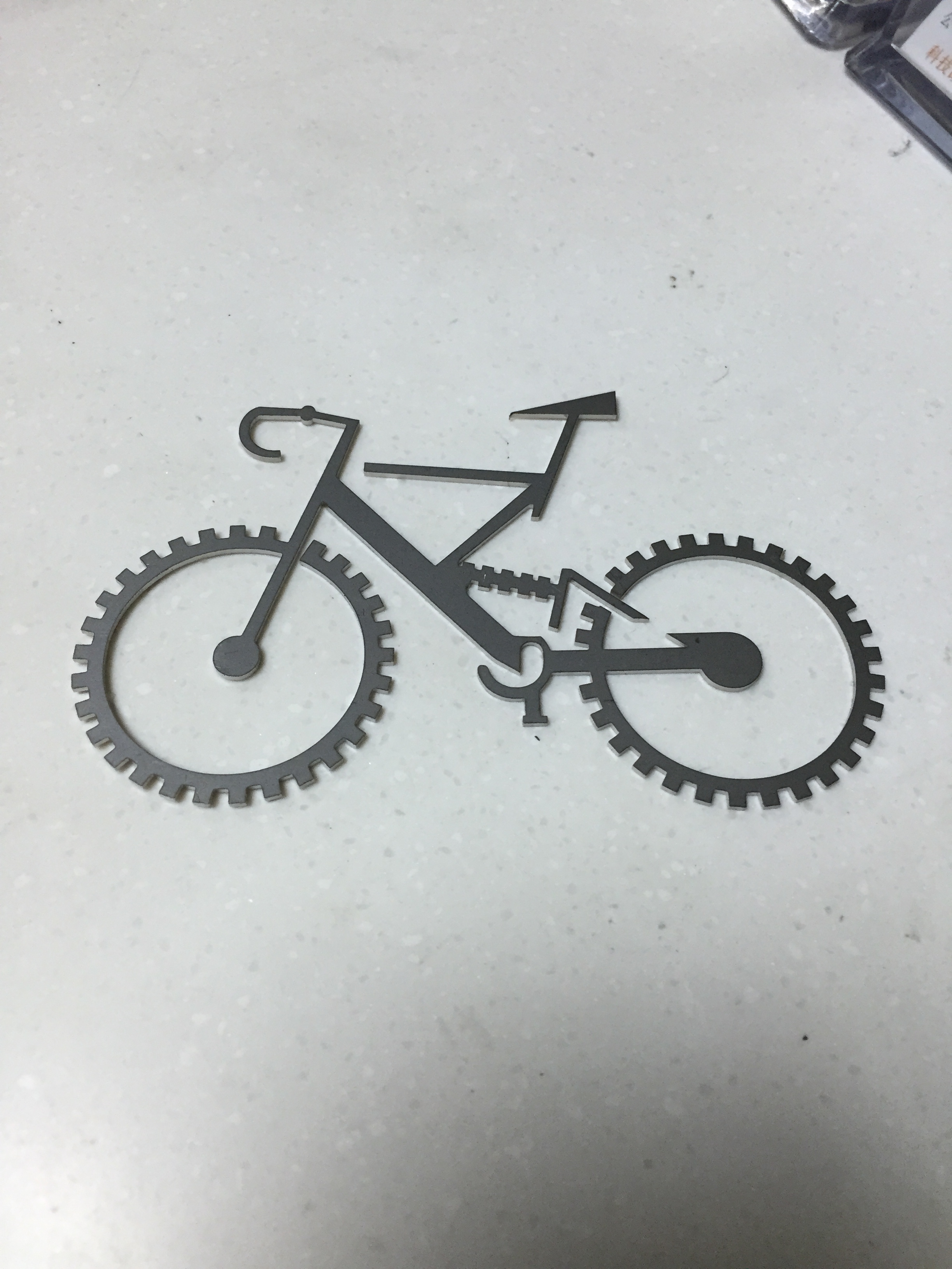 激光切割不銹鋼金屬自行車(chē)